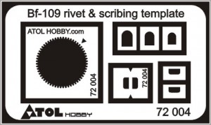 Bf-109 rivet & scribing template 72 004