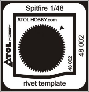 Spitfire rivet template 48 002